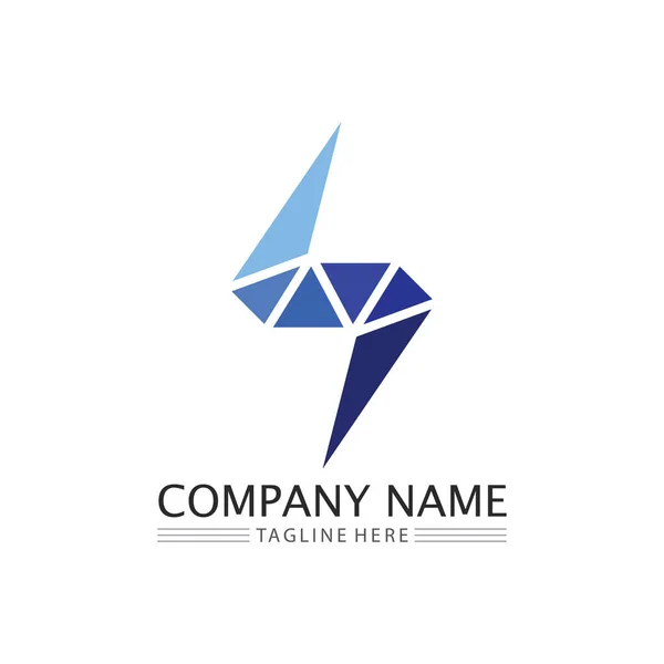 Ícone Negócios Vetor Design Logotipo —  Vetores de Stock