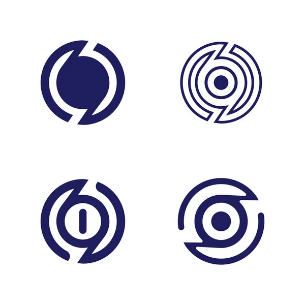 Δακτύλιο Επιχειρήσεων Λογότυπο Και Κύκλο Σχεδιασμού Λογότυπο Διάνυσμα — Διανυσματικό Αρχείο