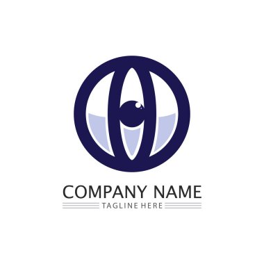 O halka logo işi ve daire logo tasarım vektörü