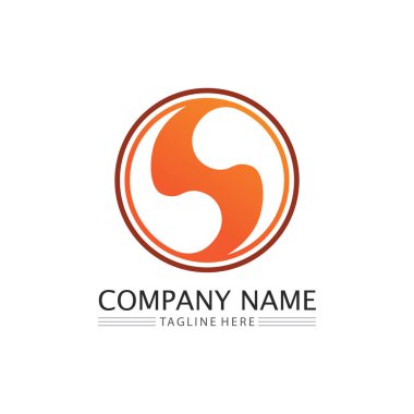 O halka logo işi ve daire logo tasarım vektörü