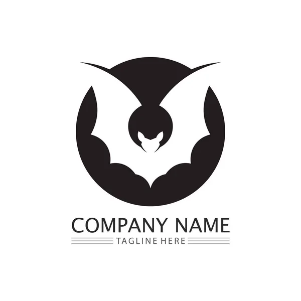 Bat Wing Vector Icon Logo Template Illustration Design — Stock Vector