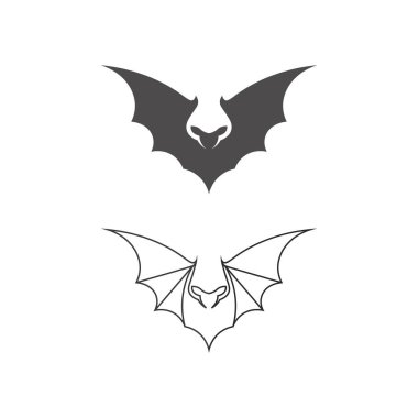 yarasa logo vektör logo şablonu çizim tasarımı