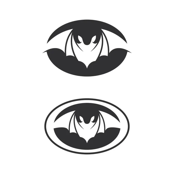 Кажан Логотип Вектор Значок Логотип Шаблон Ілюстрація Дизайн — стоковий вектор