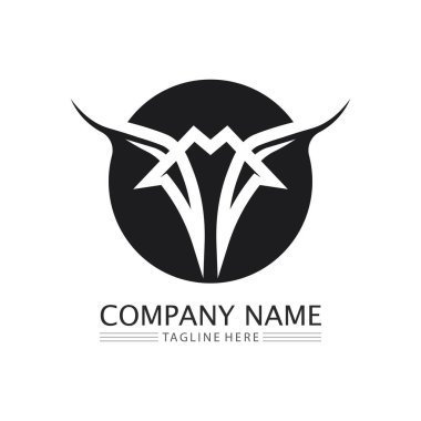 Boğa logosu ve semboller vektör şablon uygulamaları