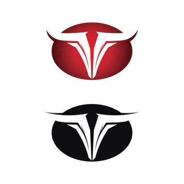 Boğa boynuzu logosu ve sembol vektör simgeleri uygulaması