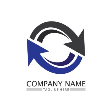 Ok vektör illüstrasyon simgesi Logo Şablonu tasarımı