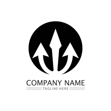 Ok vektör illüstrasyon simgesi Logo Şablonu tasarımı