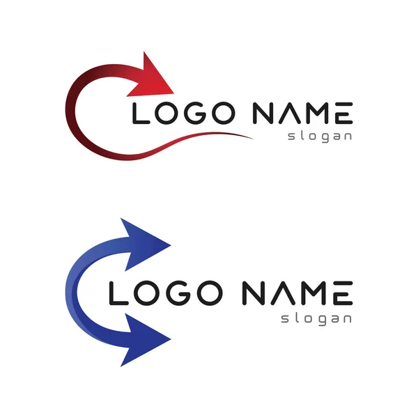 화살표 일러스트 아이콘 Logo Template Design — 스톡 벡터