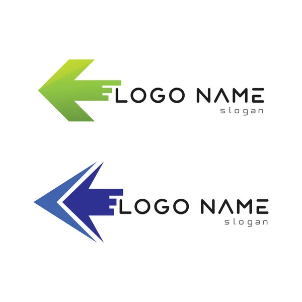 Freccia Vettoriale Illustrazione Icona Logo Template Design — Vettoriale Stock