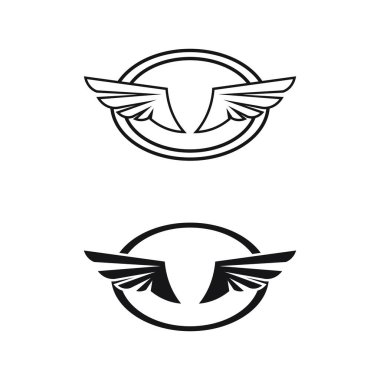 Falcon kanatları Logo Şablon vektör çizimi tasarımı