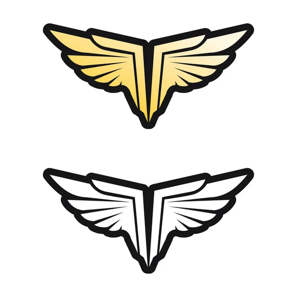 Falcon Wings Logo Vorlage Vektor Illustration Design — Stockvektor