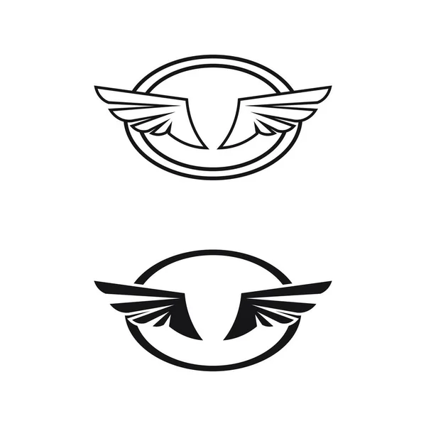 Asas Falcão Logo Template Design Ilustração Vetorial — Vetor de Stock