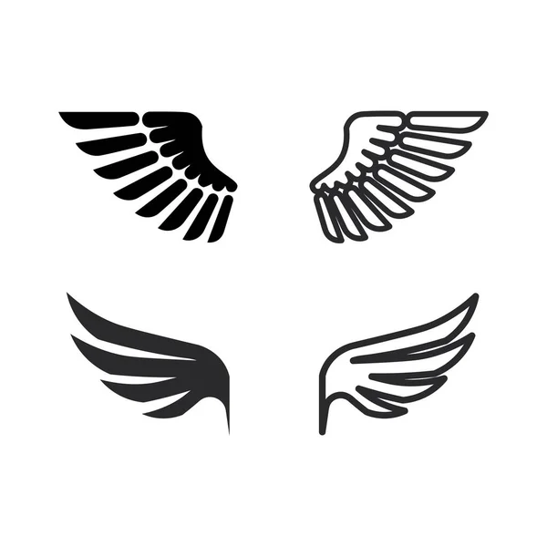 Asas Falcão Logo Template Design Ilustração Vetorial —  Vetores de Stock