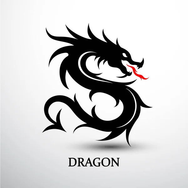 中国の龍のシンボル デザイン無限大の形状 ベクトルイラスト — ストックベクタ
