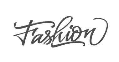 Fırçayla el yazısıyla yazılmış kelimeler. Vektör olarak kaligrafi