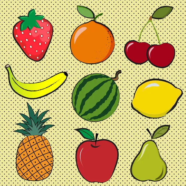 Plody a ovoce — Stockový vektor