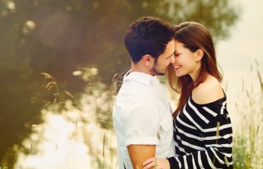aşk yaz vacatio üzerinde birlikte mutlu romantik duygusal Çift