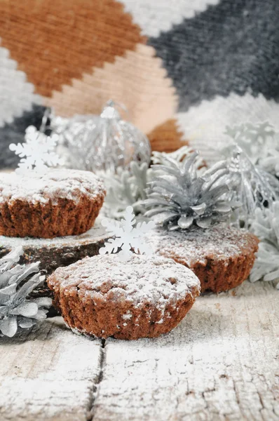 Homemade cupcakes for Christmas — Stock Photo, Image