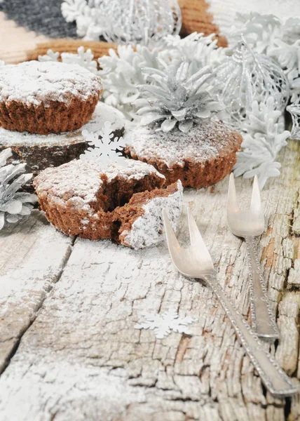Christmas baked muffins — Stock Photo, Image