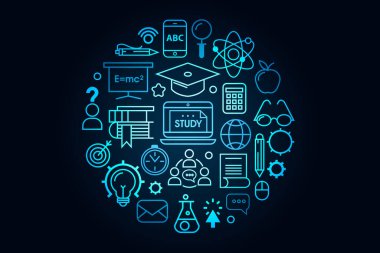 Eğitim kavramı, hologram çizimi. Çevrimiçi çalışma. 3d oluşturma.