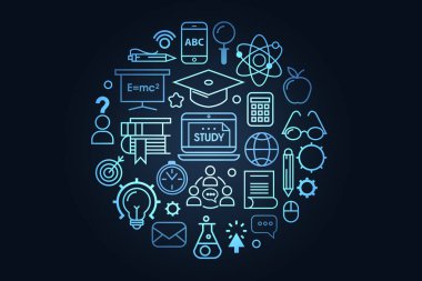 Eğitim kavramı, hologram çizimi. Çevrimiçi çalışma. 3d oluşturma.