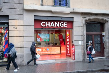 Barselona, İspanya 10 Mart 2022: döviz kuru