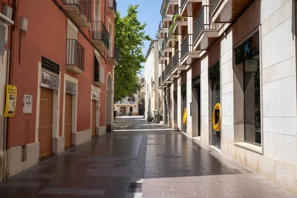 Barcelona Espanha Julho 2022 Rua Vazia Por Causa Onda Calor — Fotografia de Stock