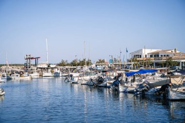 Mallorca, Spain, 13 August 2022: Sa Colonia port of Sant Jordi in Mallorca. High quality photo