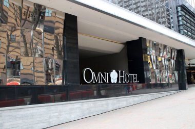 Charlotte North Carolina 31 Mart 2020 Charlotte şehir merkezindeki Omni Oteli.