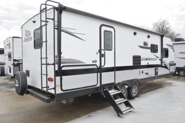 Columbus Ohio 13 Şubat 2022 Karavan Pazarlama Otoparkı.