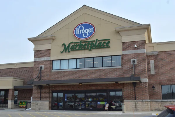 Columbus Ohio Febrero 2022 Kroger Marketplace Tienda Comestibles — Foto de Stock