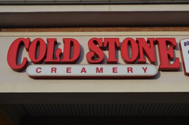 Columbus, OH / USA - 24 Temmuz 2018: Cold Stone Mandıra Mağazası