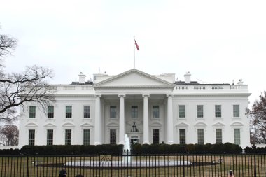 Washington, DC / ABD 8 Mart 2019: Beyaz Saray 1600 Pennsylvania Bulvarı 'ndaki uluslar başkentinde yer almaktadır..