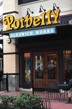 Silver Springs, MD / USA 7 Mart 2019, Potbelly Corporation, denizaltı sandviçleri satan bir restoran zinciri..