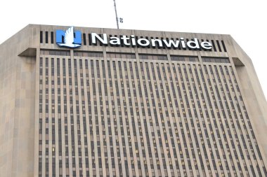 Columbus, Ohio, 28 Şubat 2019: One Nationwide Plaza, Columbus, Ohio 'da 40 katlı bir gökdelendir..