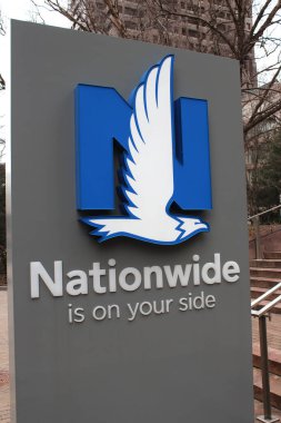 Columbus, Ohio, 28 Şubat 2019: One Nationwide Plaza, Columbus, Ohio 'da 40 katlı bir gökdelendir..