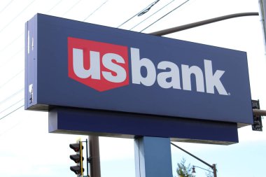 Pickerington, OH / USA 11 Nisan 2019: ABD Bankası şubesi.