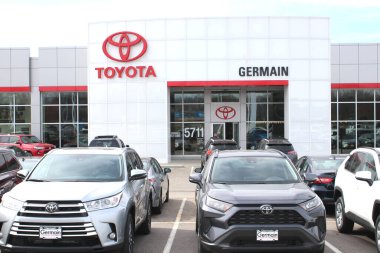 Columbus, OH / USA April10,2019: Toyota Motor Corporation, Toyota, Aichi, Japonya merkezli çok uluslu otomotiv üreticisi..