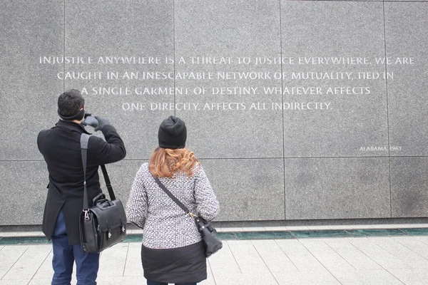 Waszyngton Usa Marca 2019 Martin Luther King Memorial Składa Hołd — Zdjęcie stockowe