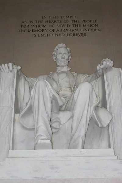 Washington Usa März 2019 Abraham Lincoln Monumentale Statue Lincoln Memorial — Stockfoto