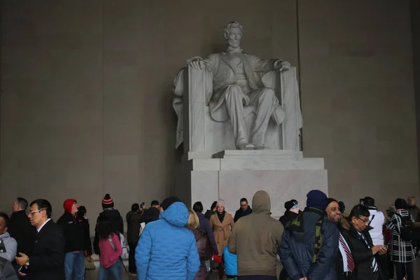 Washington Usa March 2019 Abraham Lincoln Monumental Statue Lincoln Memorial — Stock Photo, Image