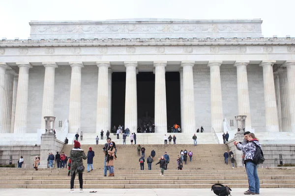 Washington Eua Março 2019 Estátua Monumental Abraham Lincoln Lincoln Memorial — Fotografia de Stock