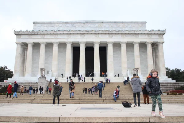 Washington Usa 2019 Március Abraham Lincoln Monumentális Szobor Lincoln Memorial — Stock Fotó