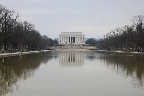 Washington Usa March 2019 Abraham Lincoln Monumental Statue Lincoln Memorial — стокове фото