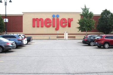 Columbus,Ohio-USA July 14,2019: Meijer Inc. is an American supercenter chain throughout the Midwest, with its corporate headquarters in Walker, Michigan. clipart