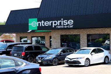 Columbus, OH / USA Nisan 10.2019: Enterprise Kiralık Araba 