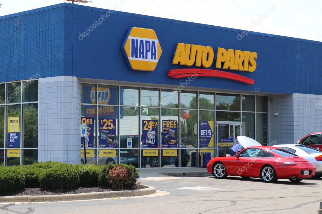 Columbus, Ohio-USA May 7, 2020 Napa Auto Parts Store.