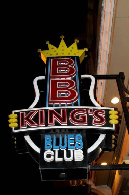 Nashville Tenn. 15 Şubat 2020 Broadway gece hayatı bölgesi Nashville şehir merkezinde geniş bir bar, bar ve restoran seçimi var. Özellikler: BB Kings Blues Kulübü
