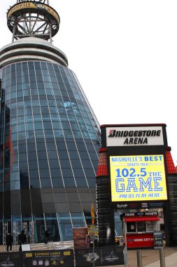 Nashville Tenn. 15 Şubat 2020 Bridgestone Arena Radyo Kulesi.