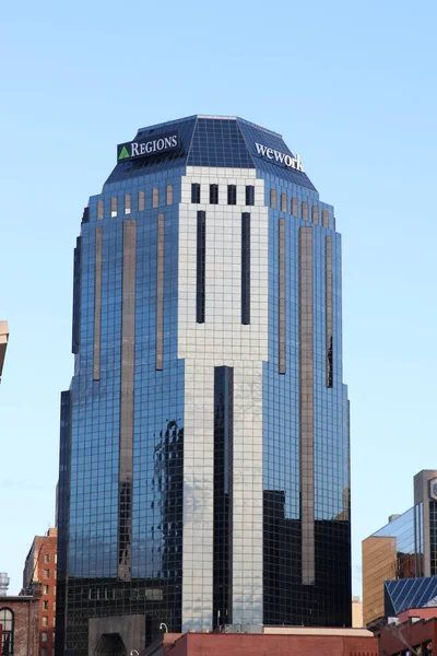 내슈빌 Tenn 2020 Regions Bank Building Financial District Downtown Nashville — 스톡 사진